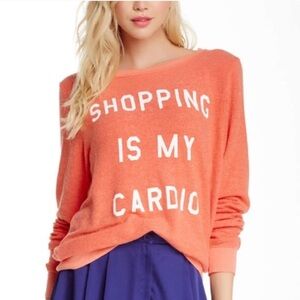 Wildfox Coral Shopping is my Cardio Jumper